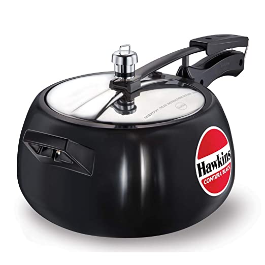 Hawkins Contura Aluminium Inner Lid Black Pressure Cooker